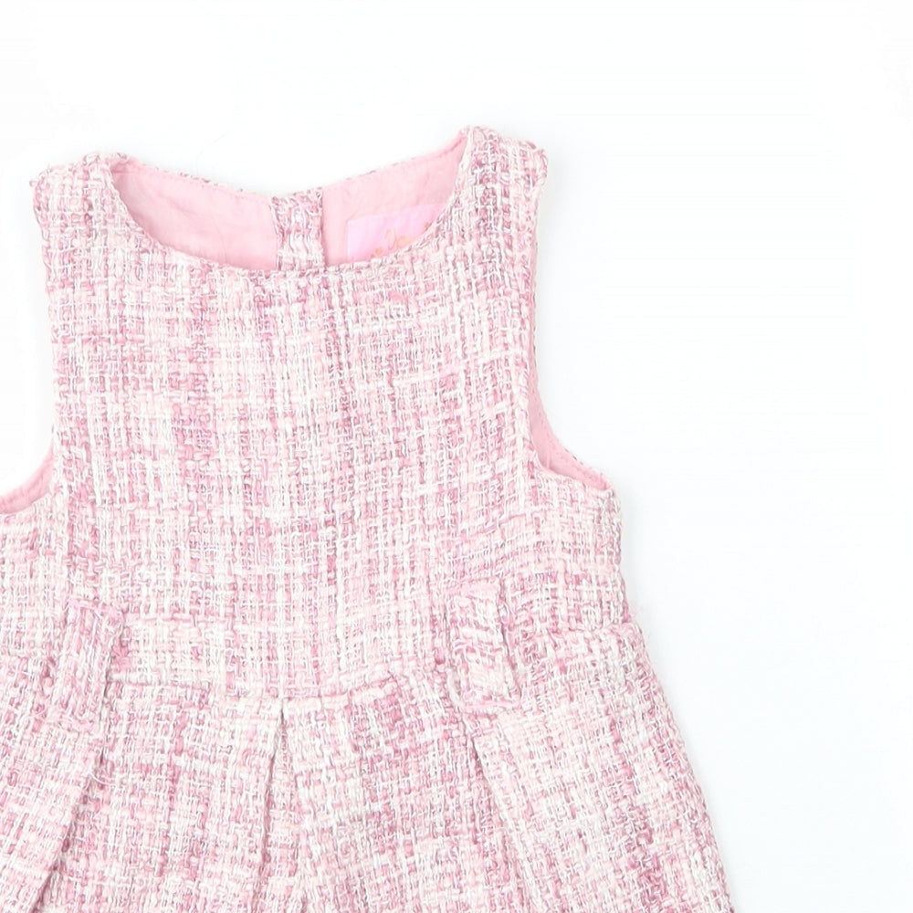 Primark Girls Pink  Polyester A-Line  Size 9-12 Months  Round Neck