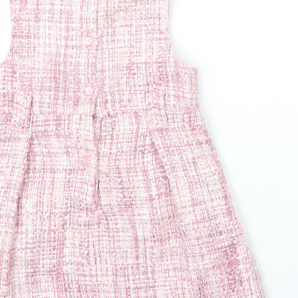 Primark Girls Pink  Polyester A-Line  Size 9-12 Months  Round Neck