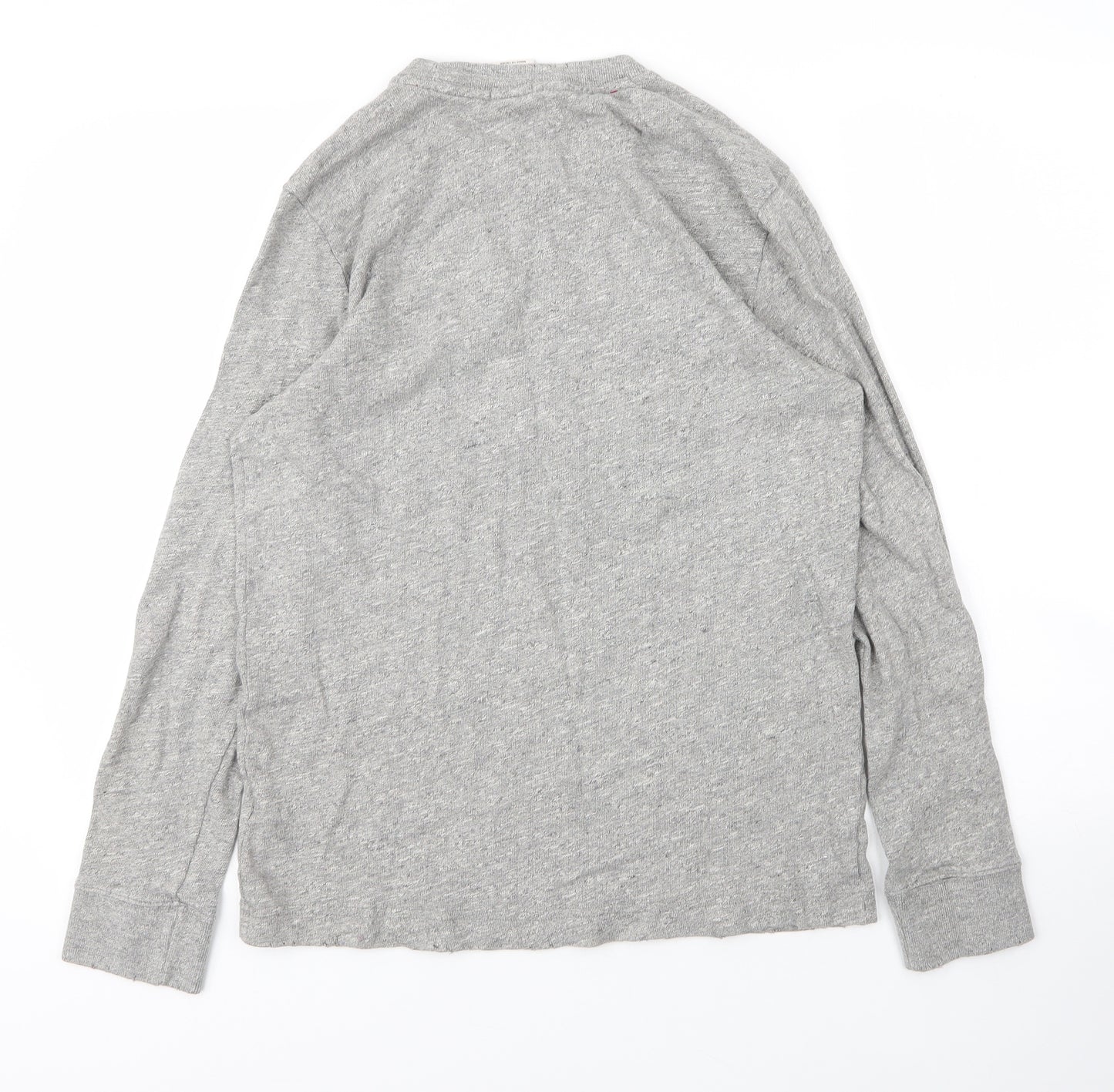 Abercrombie & Fitch Mens Grey Round Neck  Cotton Pullover Jumper Size S