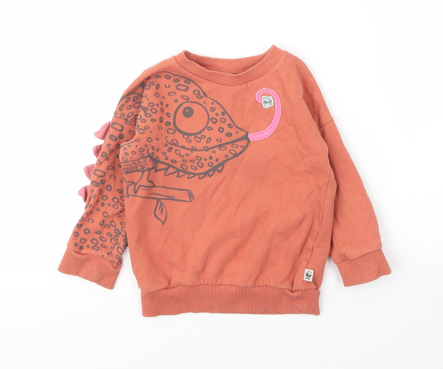 F&F Baby Orange  Cotton Pullover Jumper Size 18-24 Months