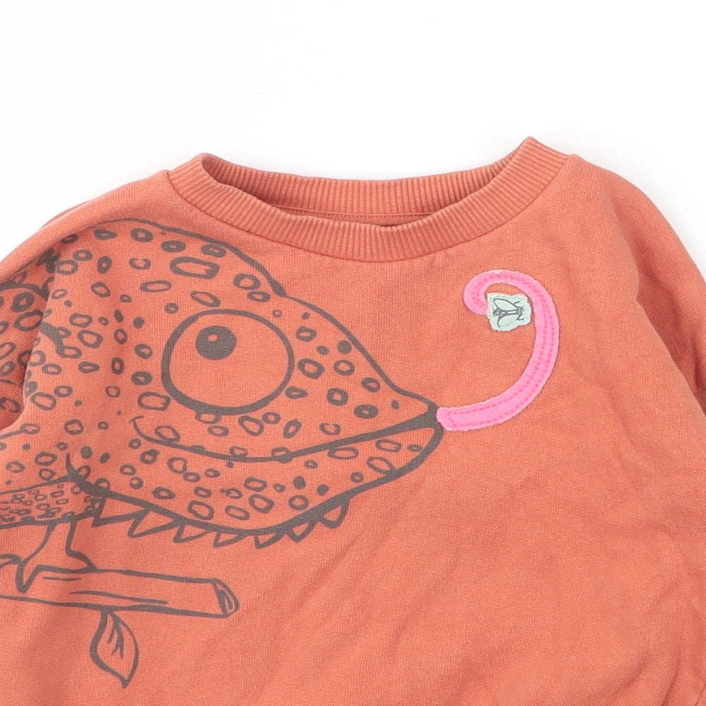 F&F Baby Orange  Cotton Pullover Jumper Size 18-24 Months