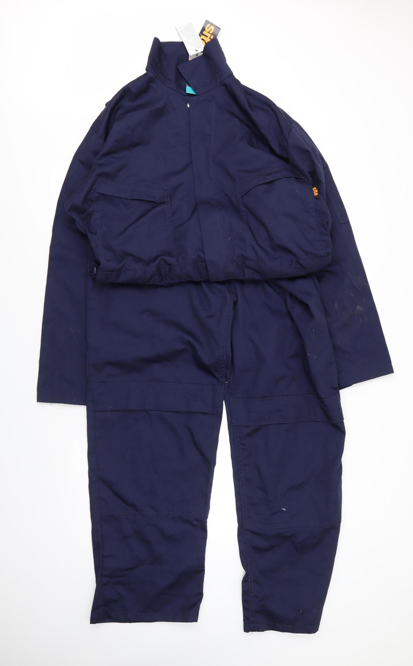 Site Mens Blue  Cotton Cargo Trousers Size L  Regular Zip - Coverall