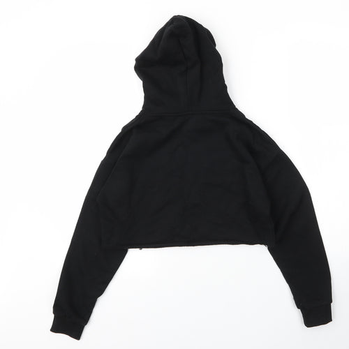 Matalan Girls Black  Cotton Pullover Hoodie Size 12 Years
