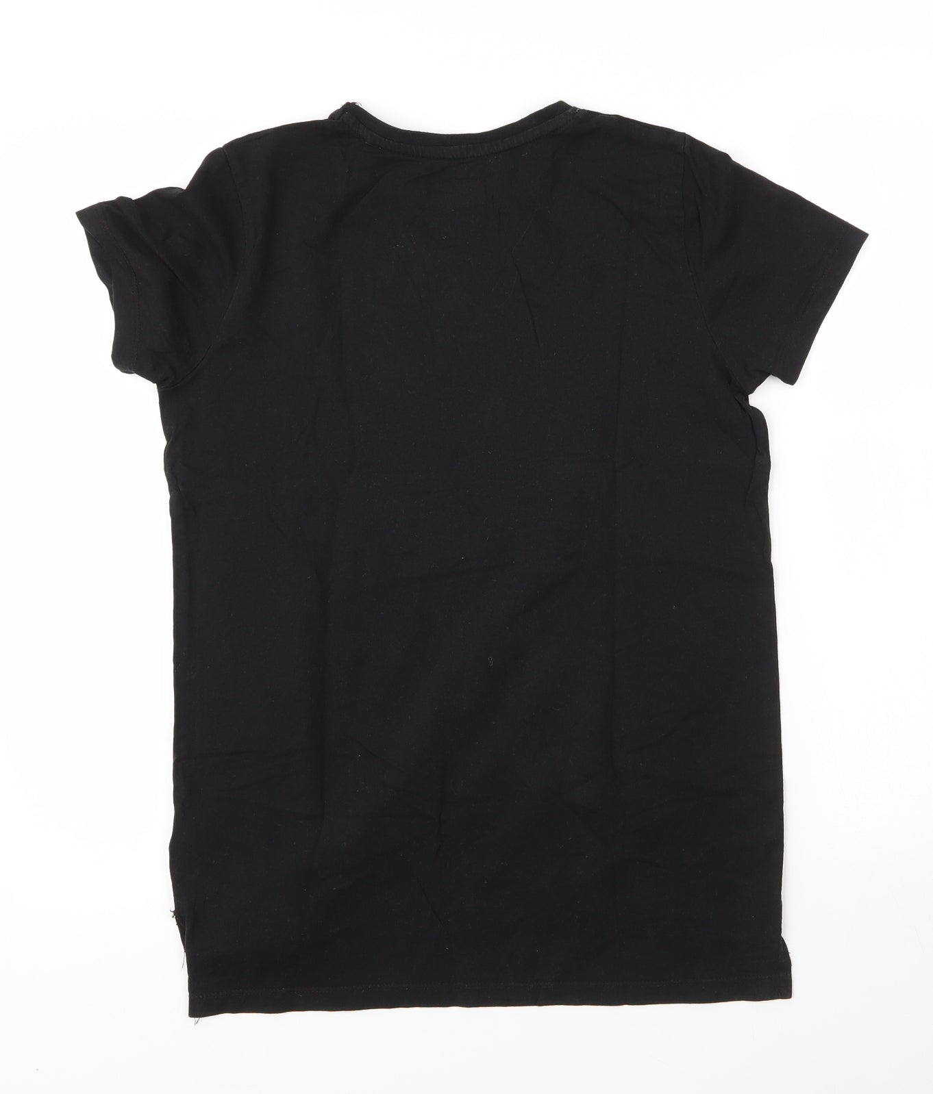 Primark Boys Black  Cotton Basic T-Shirt Size 12 Years Round Neck  - PlayStation