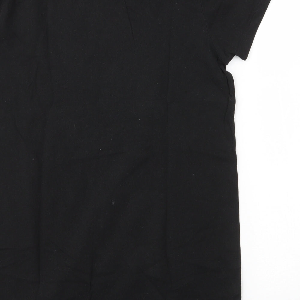 Primark Boys Black  Cotton Basic T-Shirt Size 12 Years Round Neck  - PlayStation