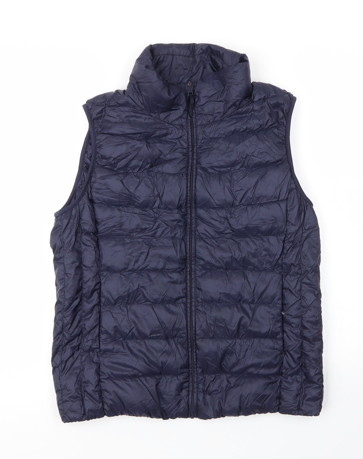 Uniqlo Womens Blue   Gilet Coat Size L  Zip