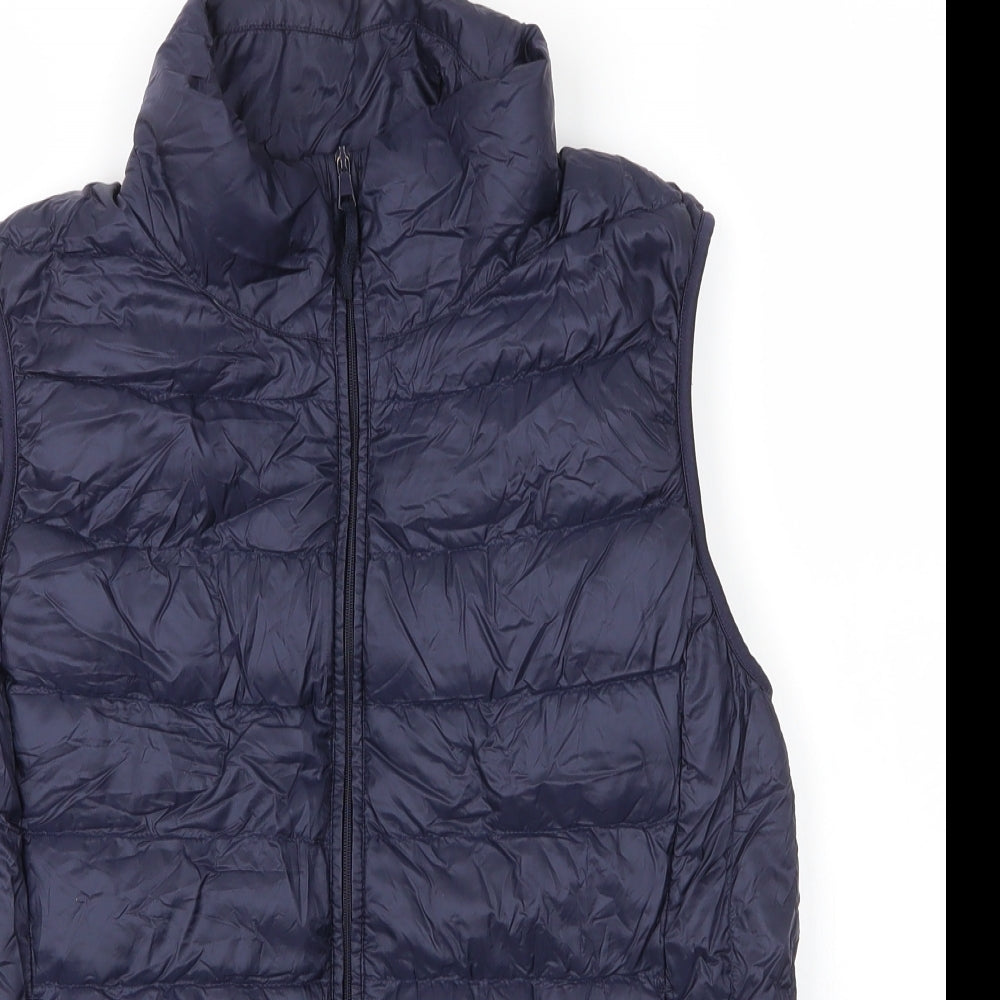 Uniqlo Womens Blue   Gilet Coat Size L  Zip