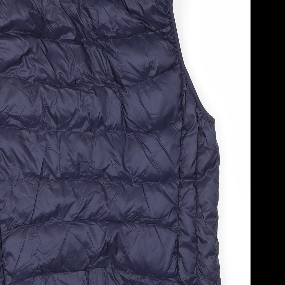 Uniqlo Womens Blue   Gilet Coat Size L  Zip