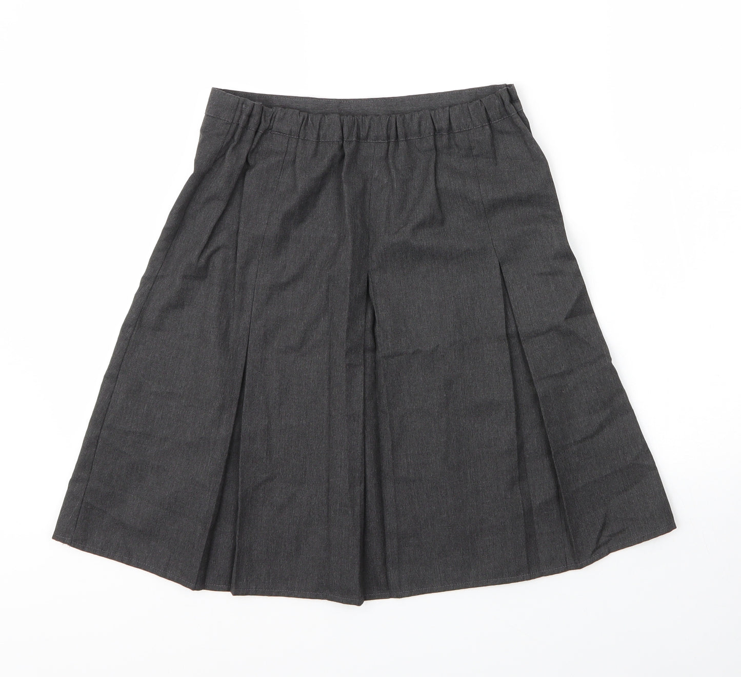 George Girls Grey  Viscose Pleated Skirt Size 12 Years  Regular Zip