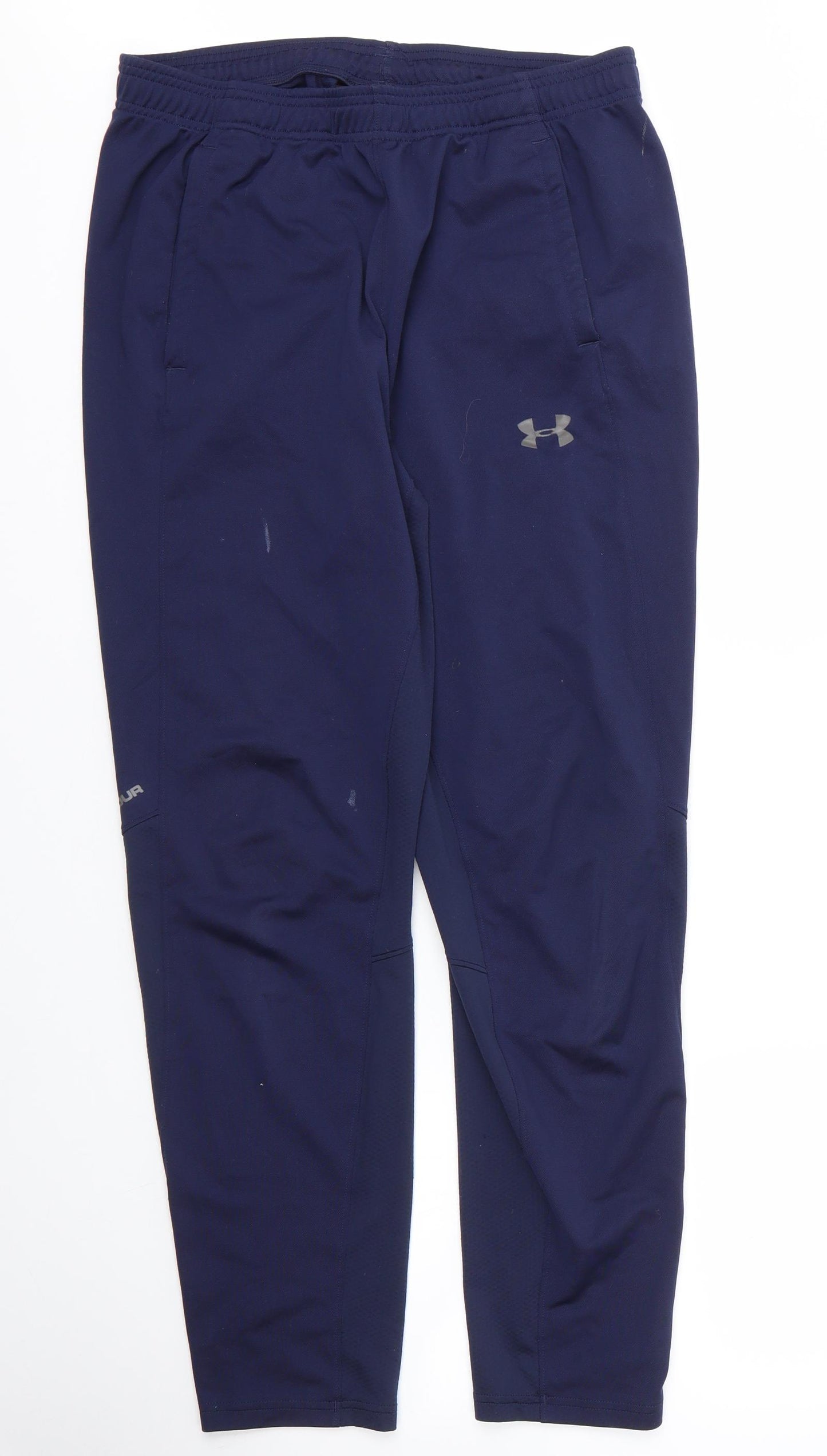 Under armour Mens Blue  Polyester Sweatpants Trousers Size L L27 in Regular