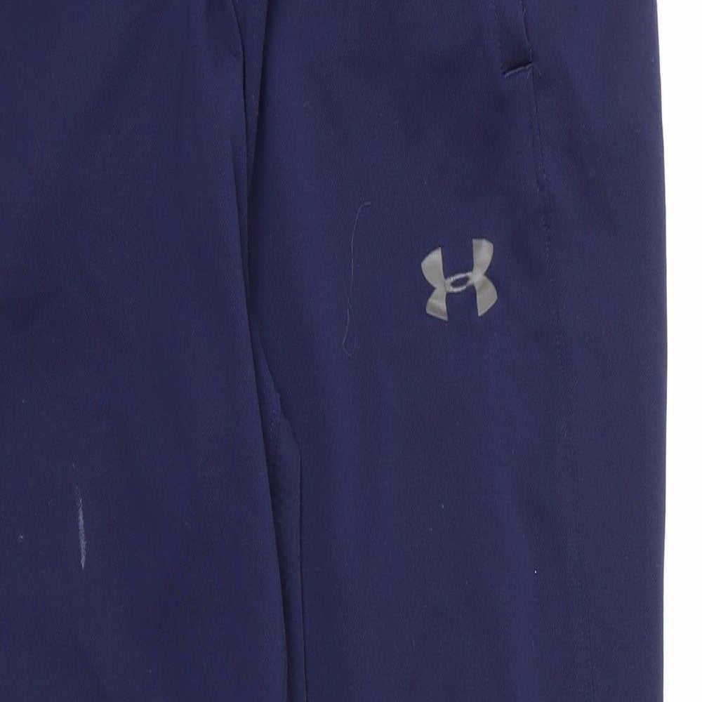 Under armour Mens Blue  Polyester Sweatpants Trousers Size L L27 in Regular