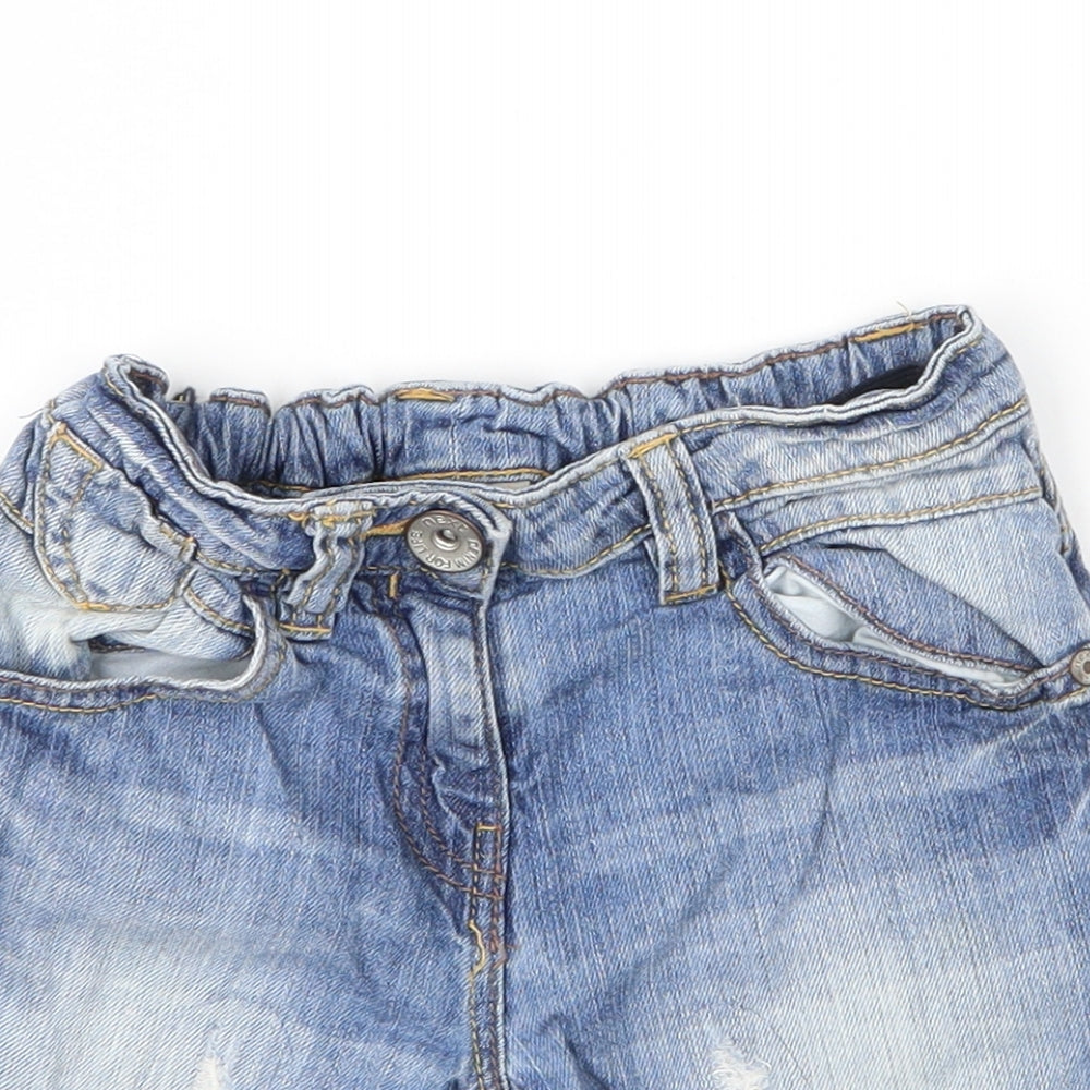 NEXT Boys Blue  Cotton Bermuda Shorts Size 5 Years  Regular Zip