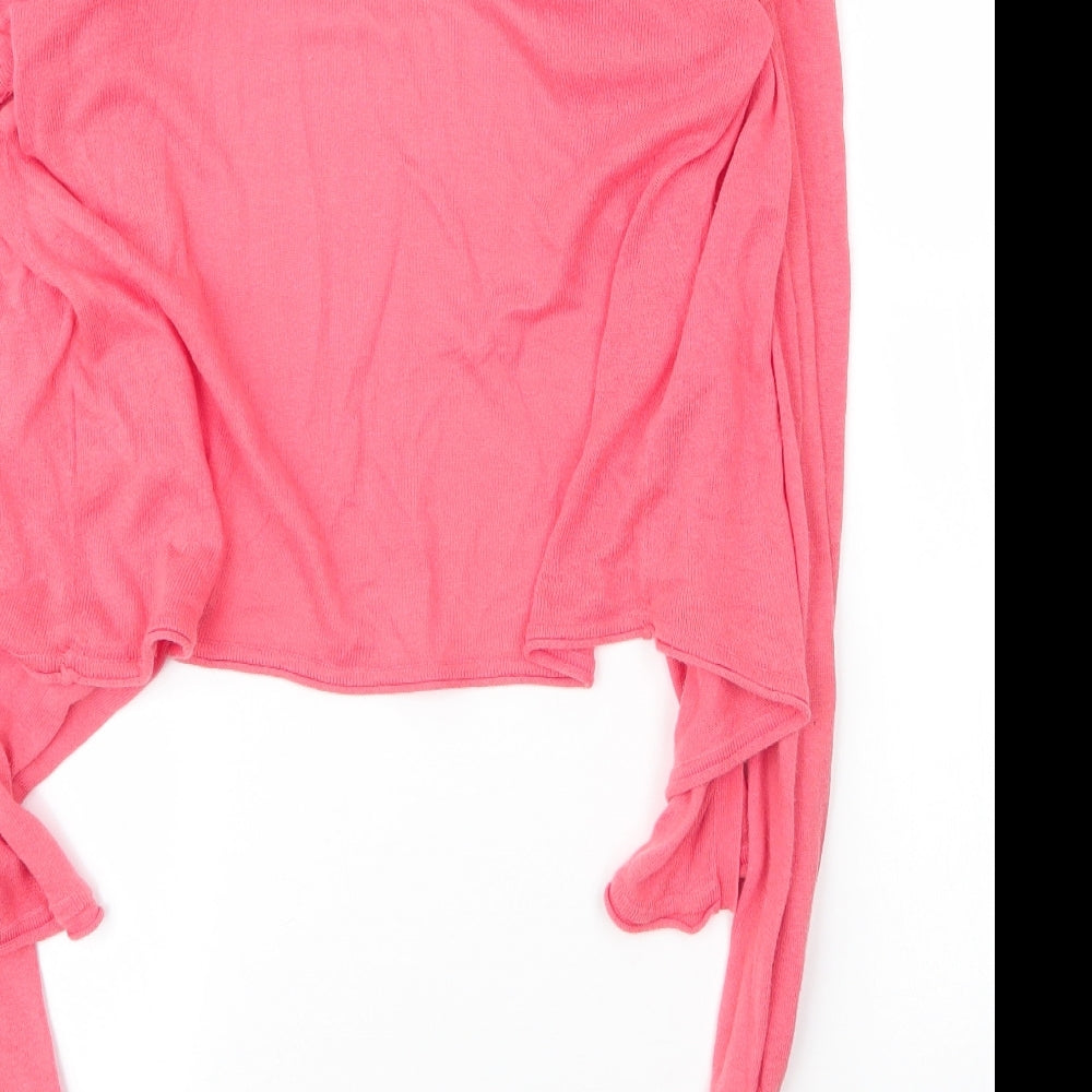 Only Womens Pink Collared  Acrylic Cardigan Jumper Size XS
