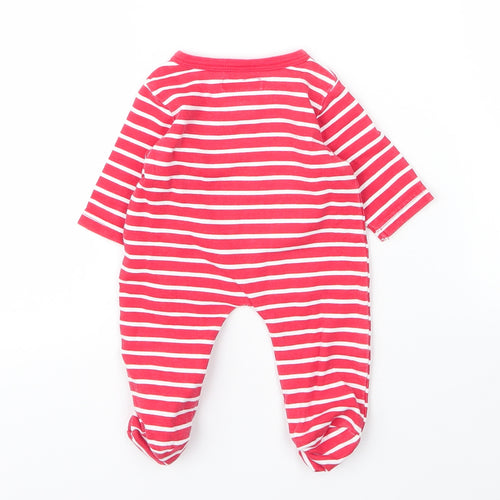 Pitter Patter Baby Red Striped Cotton Babygrow One-Piece Size Newborn  Snap
