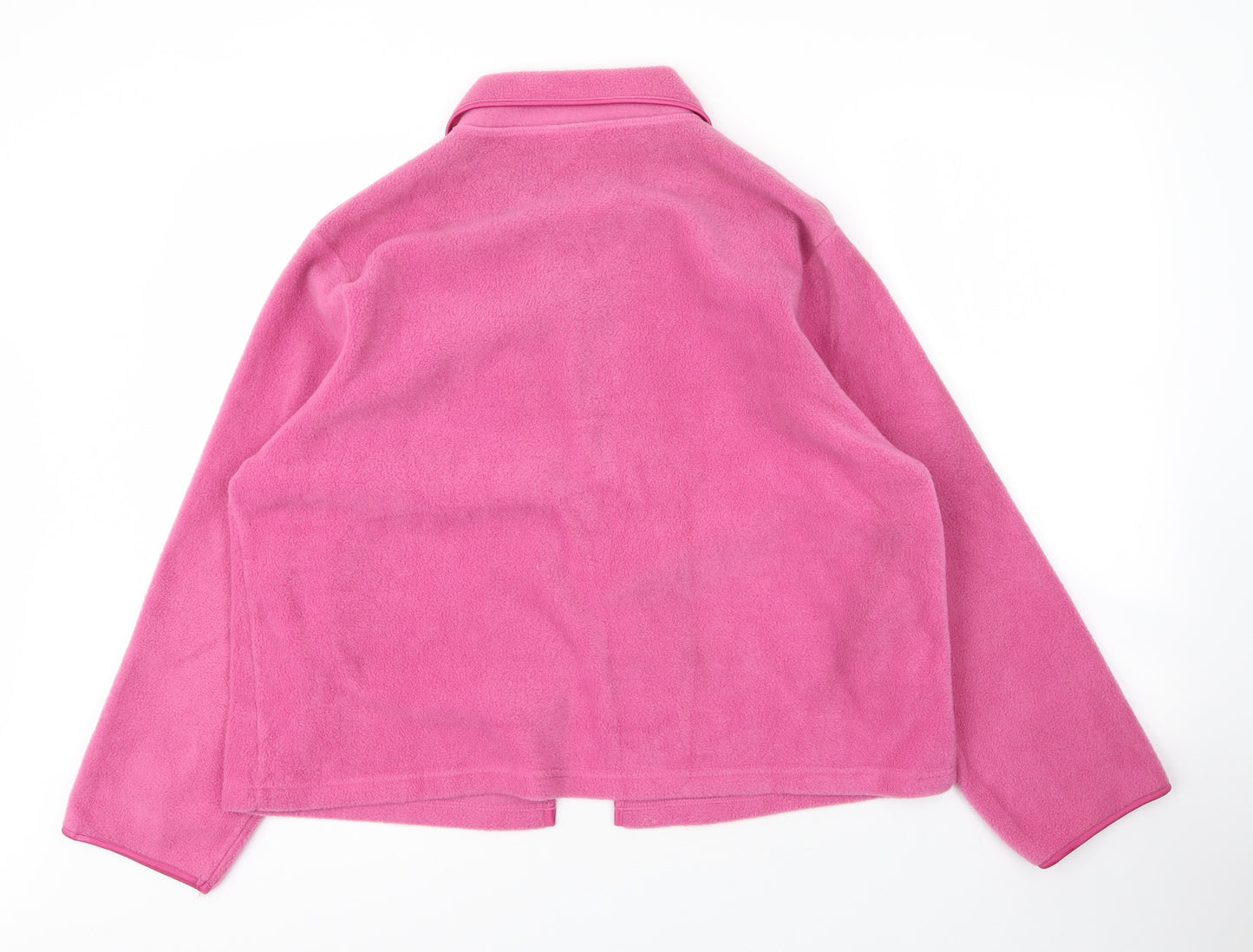 Shapely Figures Womens Pink Collared Floral Polyester Cardigan Jumper Size 16