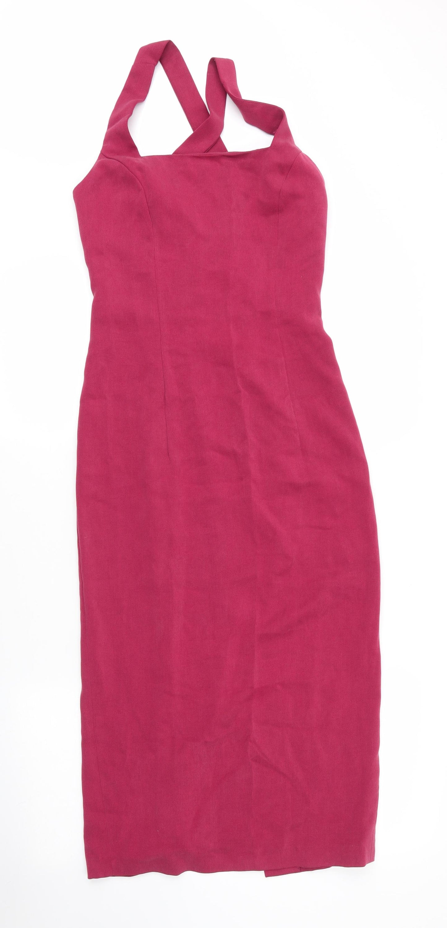 Principle Womens Red  Modal Sheath  Size 6  Square Neck Zip