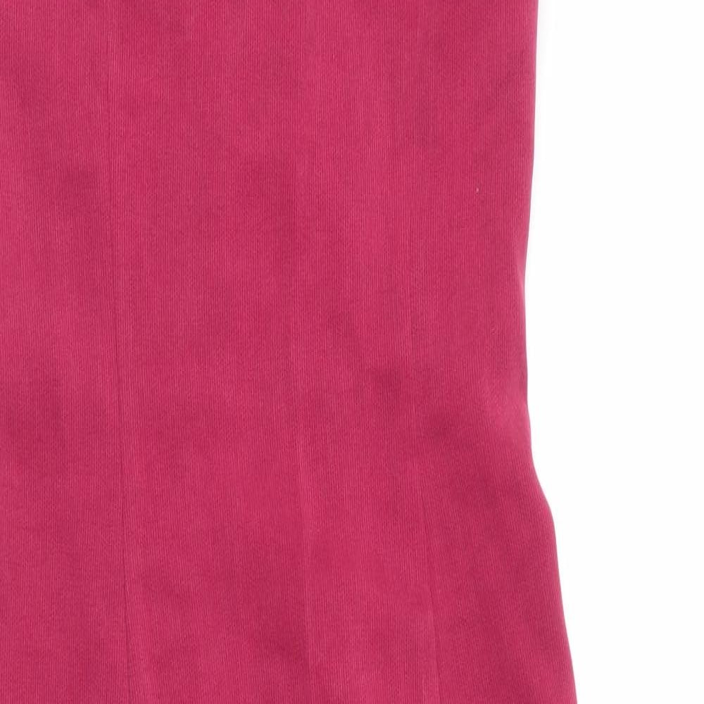 Principle Womens Red  Modal Sheath  Size 6  Square Neck Zip