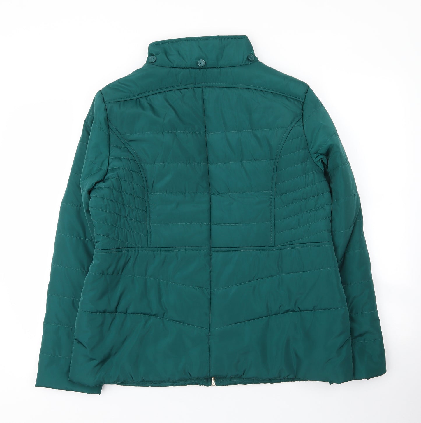 M&Co Womens Green   Puffer Jacket Coat Size 14  Zip
