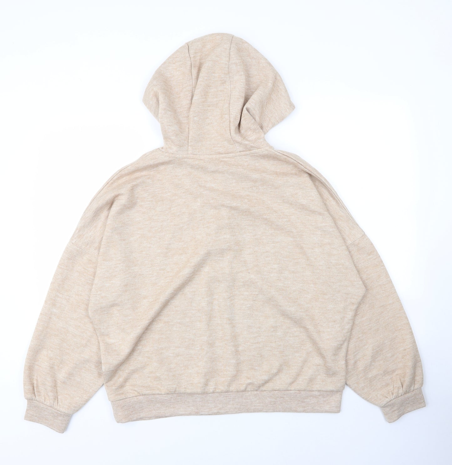 TU Womens Beige  Viscose Pullover Hoodie Size 16