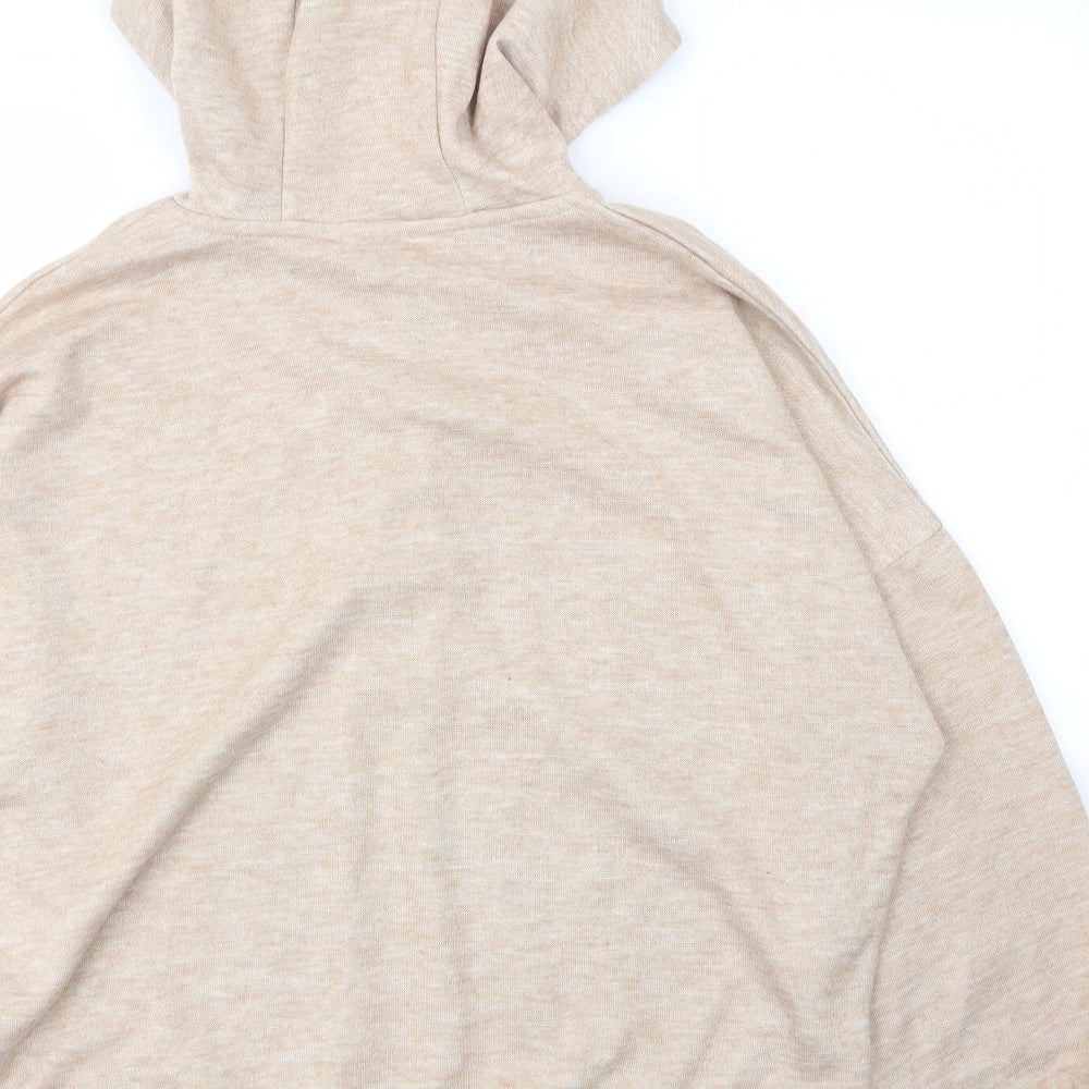TU Womens Beige  Viscose Pullover Hoodie Size 16