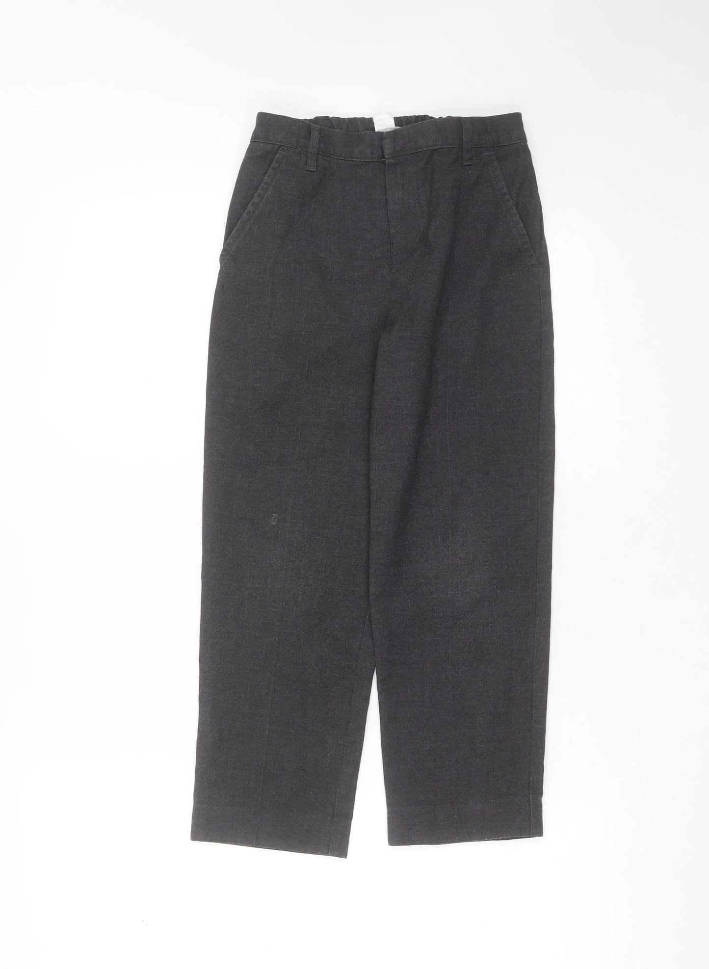 TU Boys Grey  Polyester  Trousers Size 8 Years  Regular Zip - school