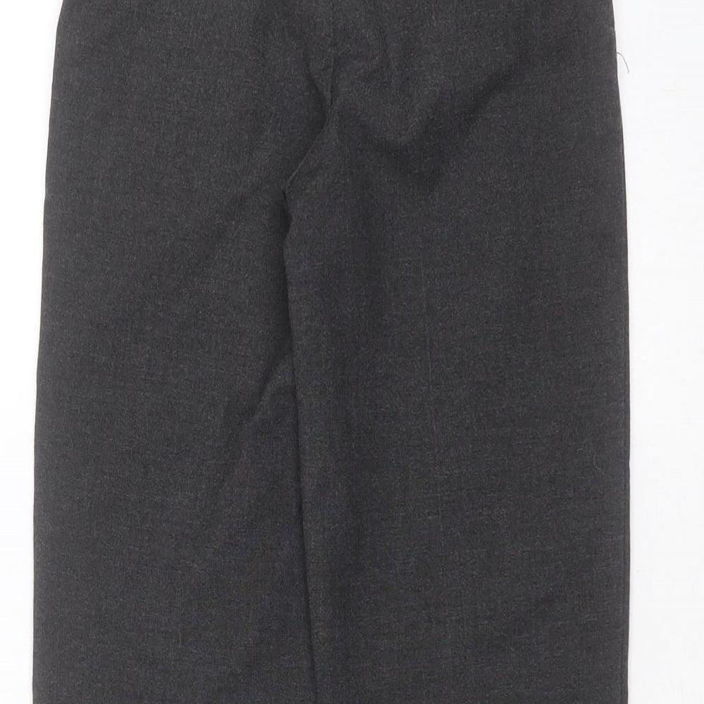 TU Boys Grey  Polyester  Trousers Size 8 Years  Regular Zip - school