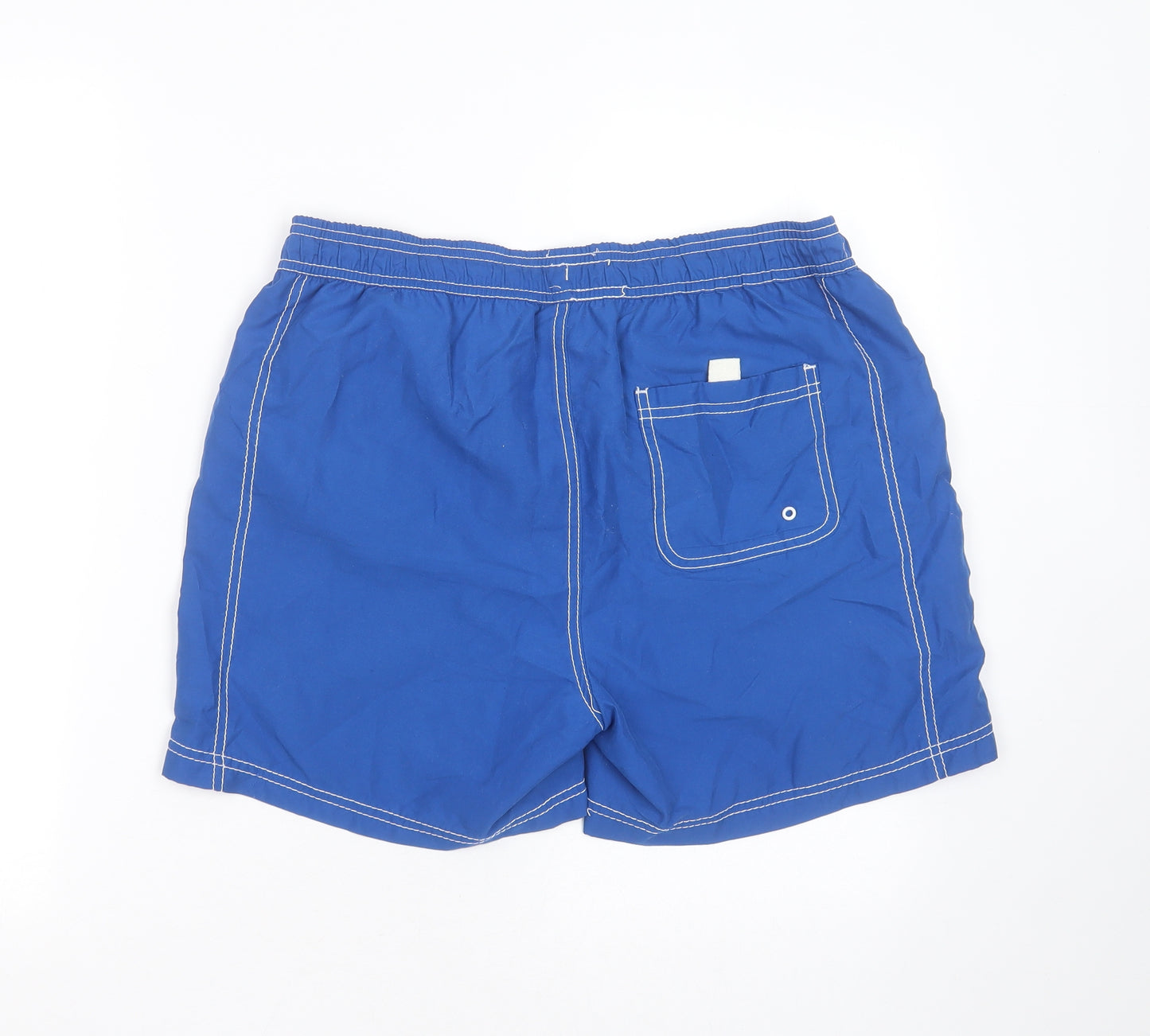 UrbanSpirit Mens Blue  Polyester Bermuda Shorts Size M  Regular Drawstring - swim short