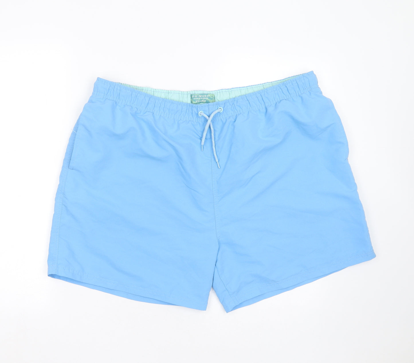 Primark Mens Blue  Polyester Bermuda Shorts Size 2XL  Regular Drawstring - swim short