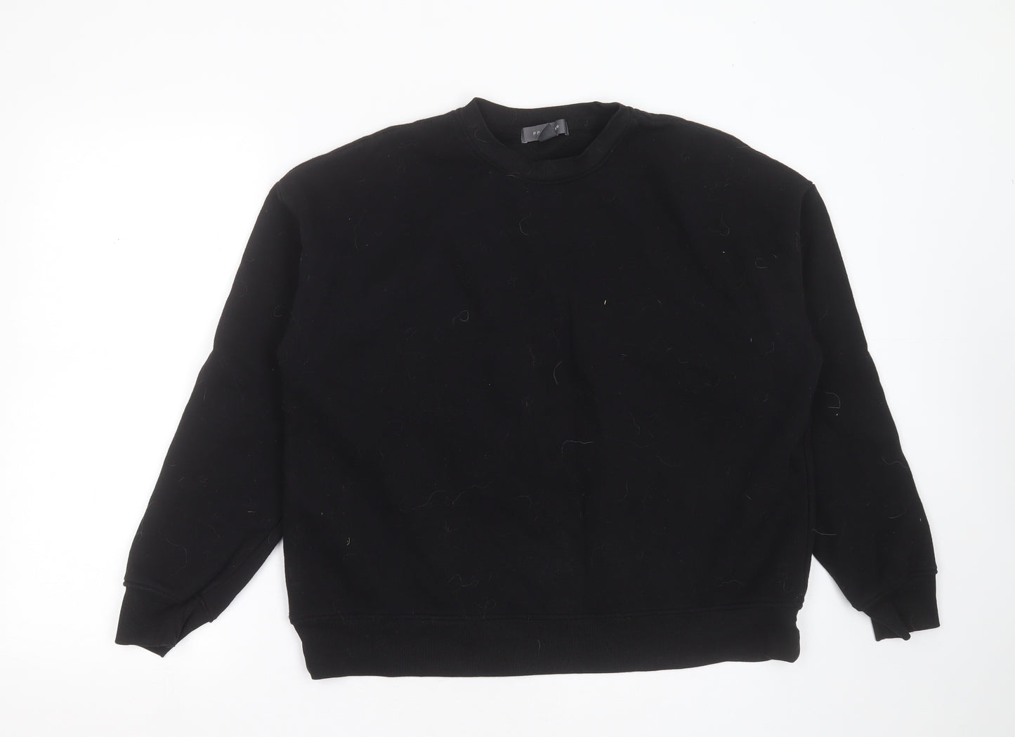 Primark Womens Black  Cotton Pullover Sweatshirt Size M