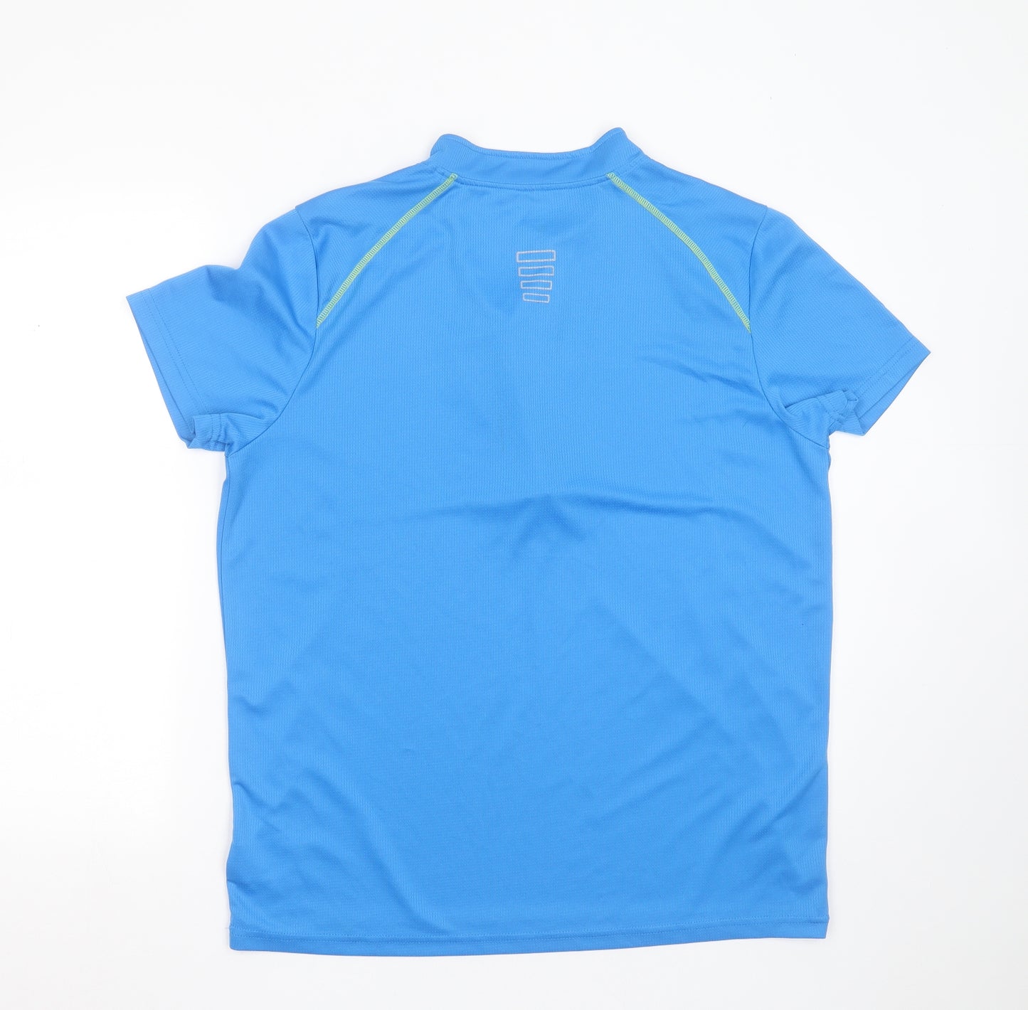 Crivit Sports Mens Blue  Polyester Basic T-Shirt Size L Round Neck