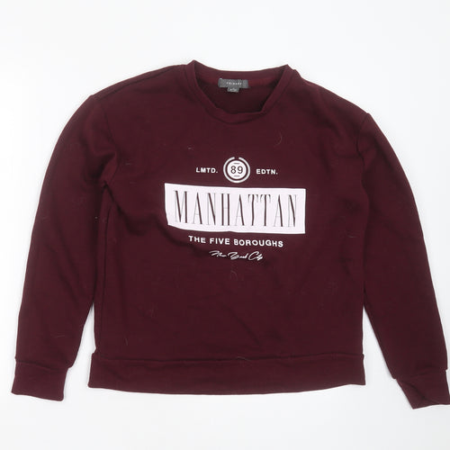 Primark Womens Purple  Cotton Pullover Sweatshirt Size S   - manhattan