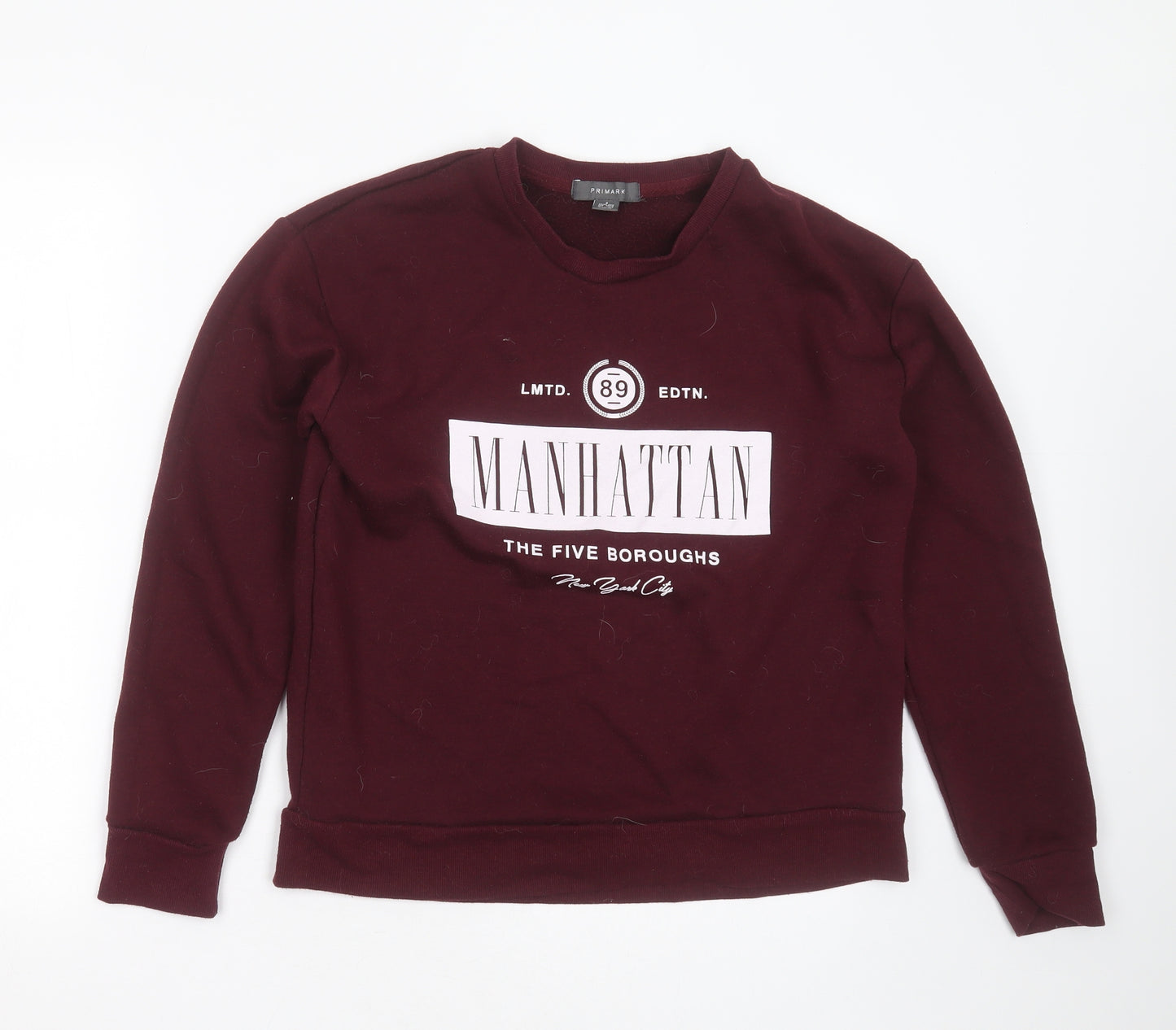 Primark Womens Purple  Cotton Pullover Sweatshirt Size S   - manhattan