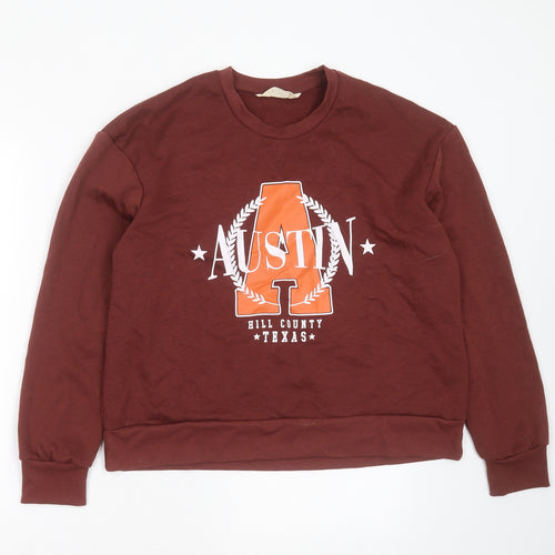 Primark Womens Brown  Polyester Pullover Sweatshirt Size S   - austin