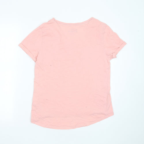 Debenhams Womens Pink Striped Cotton Top Pyjama Top Size 12   - Dreams Can Come True