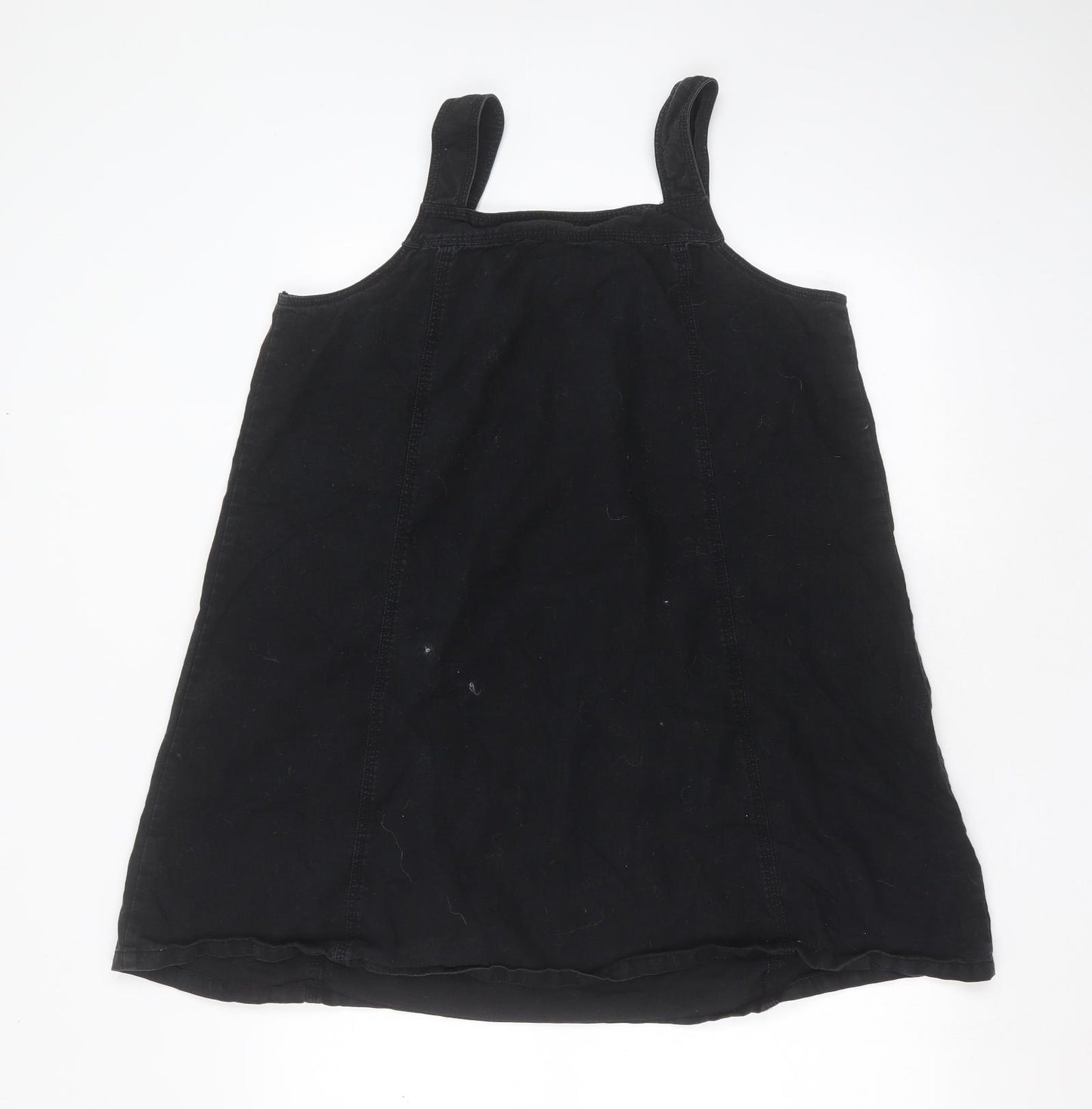 Dorothy Perkins Womens Black  Cotton Basic Blouse Size 14 Square Neck