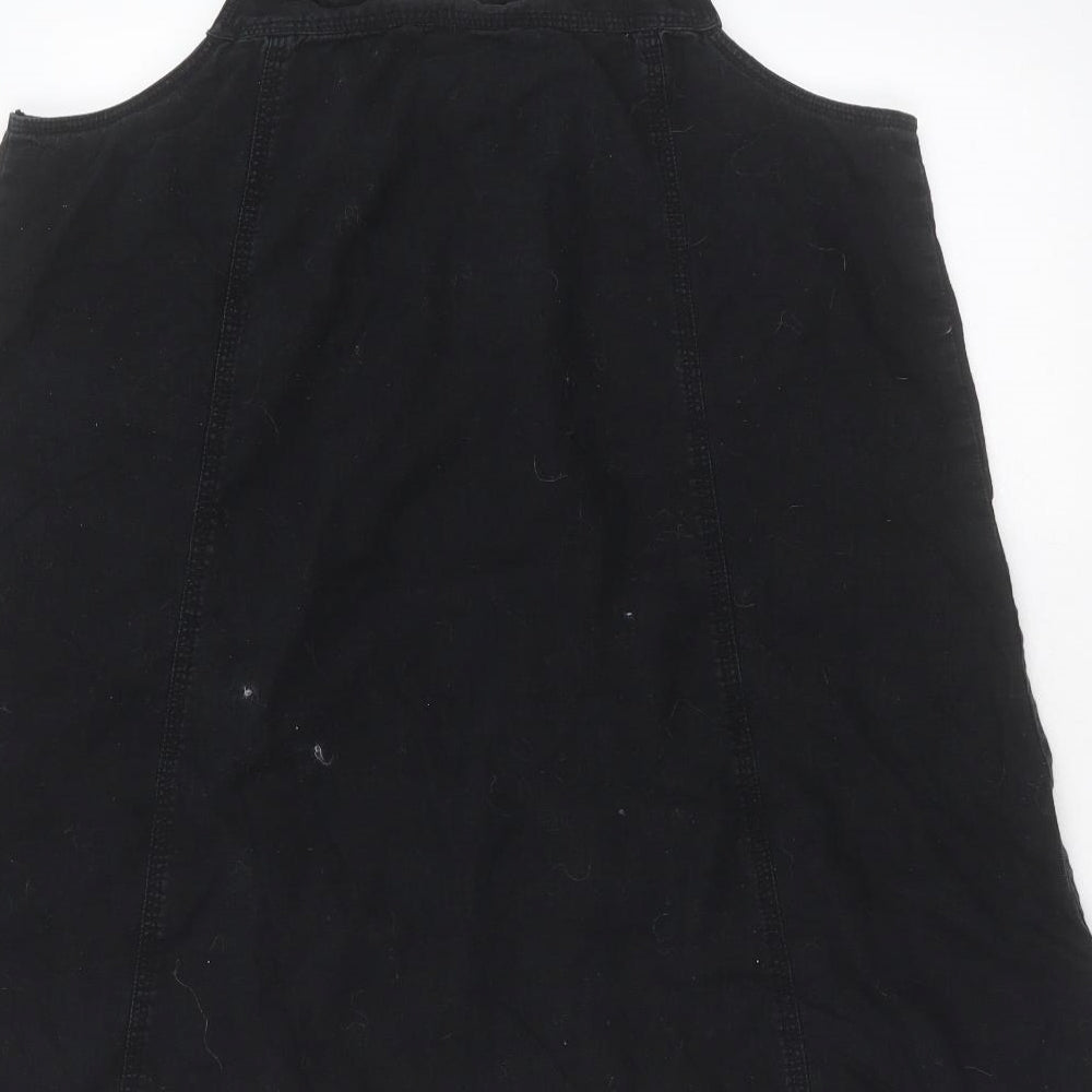 Dorothy Perkins Womens Black  Cotton Basic Blouse Size 14 Square Neck