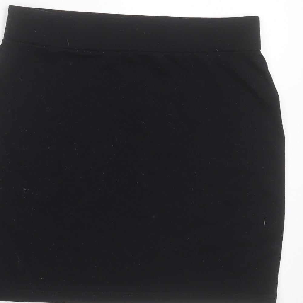 George Girls Black  Polyester Mini Skirt Size 12-13 Years  Regular  - school