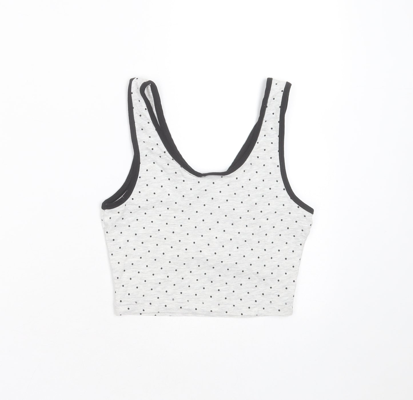George Womens Grey Polka Dot Cotton Top Pyjama Top Size 4   - peanuts