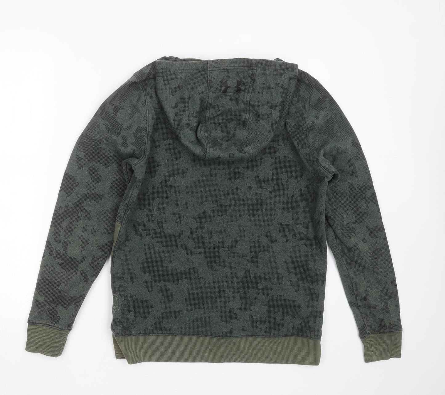 Under armour Mens Green Camouflage Cotton Pullover Hoodie Size S