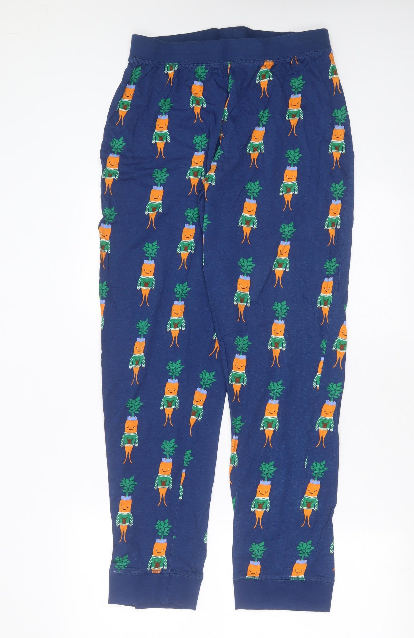 Avenue Mens Blue Solid Cotton  Pyjama Pants Size M   - Kevin the Carrot