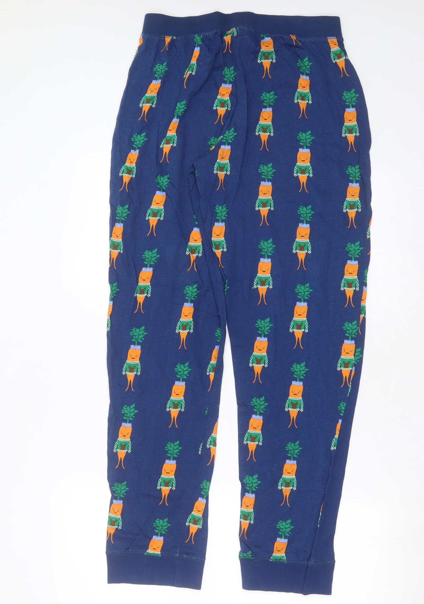 Avenue Mens Blue Solid Cotton  Pyjama Pants Size M   - Kevin the Carrot