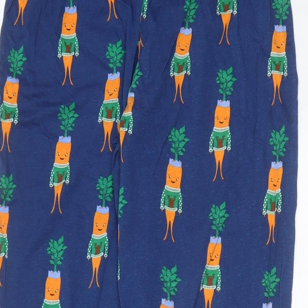 Avenue Mens Blue Solid Cotton  Pyjama Pants Size M   - Kevin the Carrot