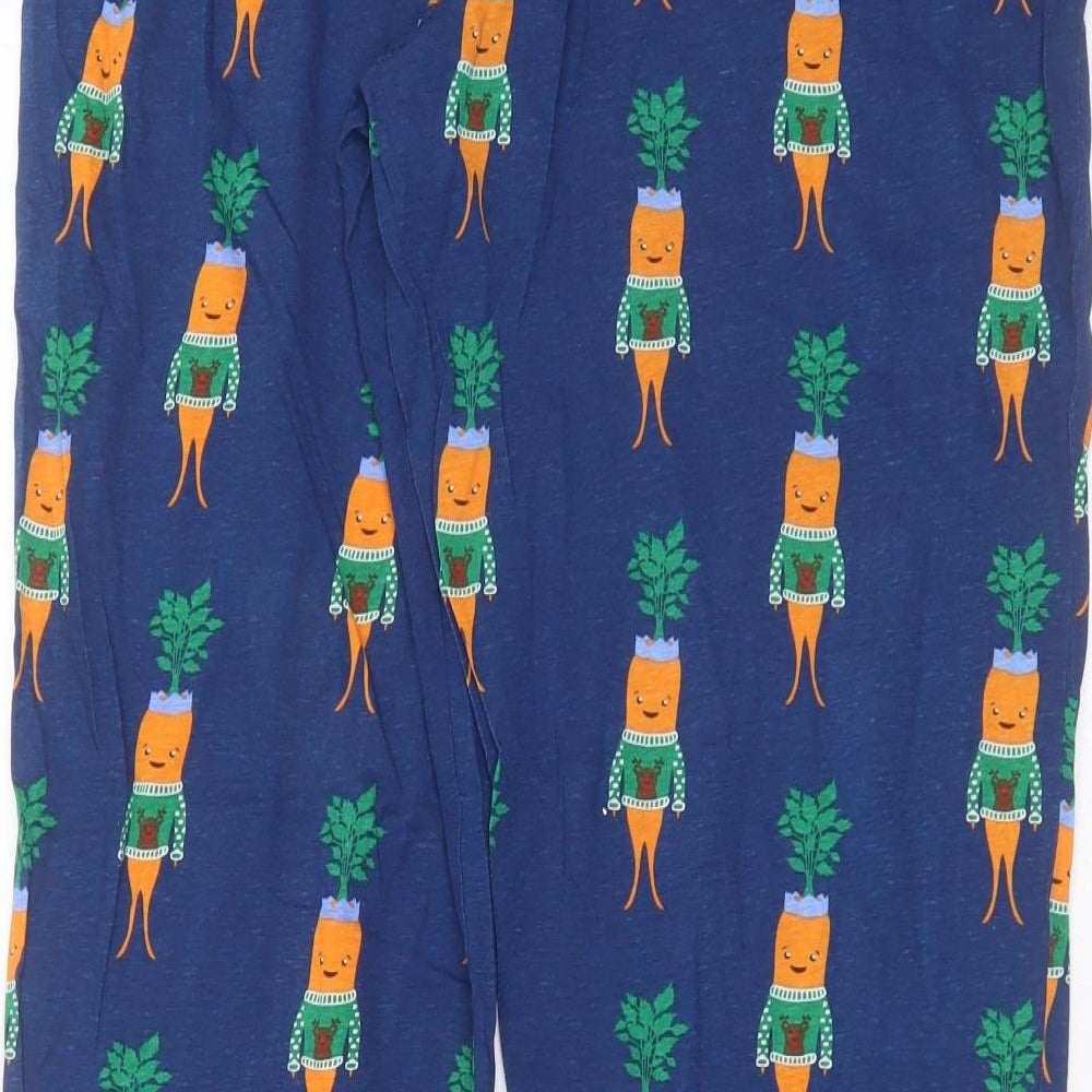 Avenue Mens Blue Solid Cotton  Pyjama Pants Size M   - Kevin the Carrot