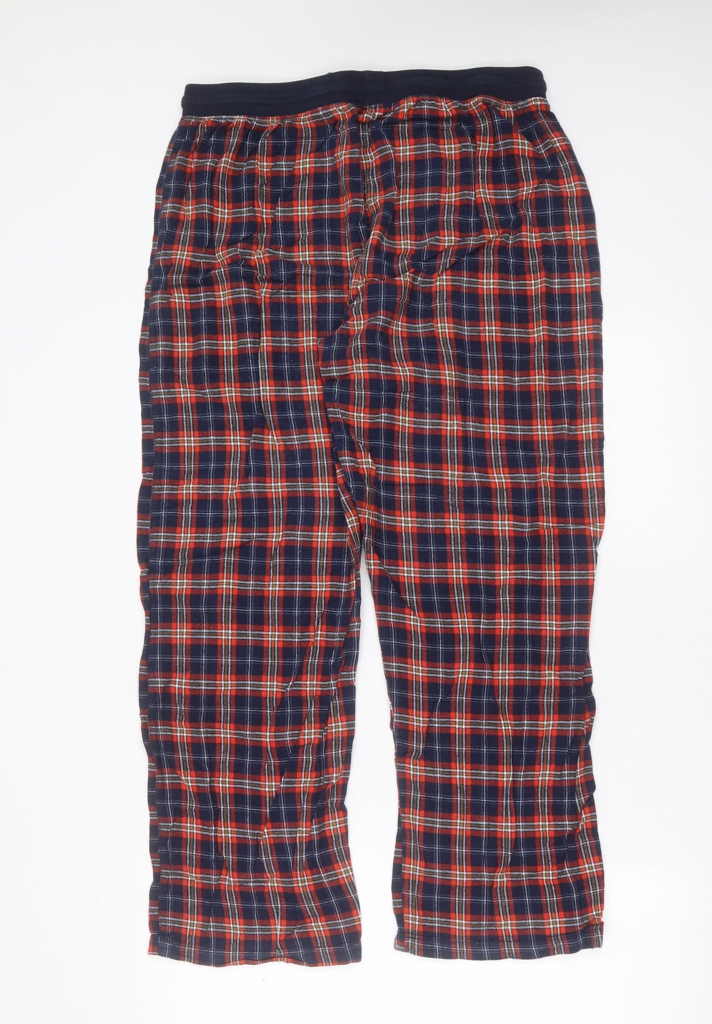 Primark Mens Blue Plaid Cotton  Pyjama Pants Size L  Drawstring