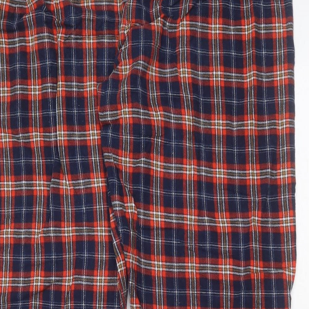 Primark Mens Blue Plaid Cotton  Pyjama Pants Size L  Drawstring