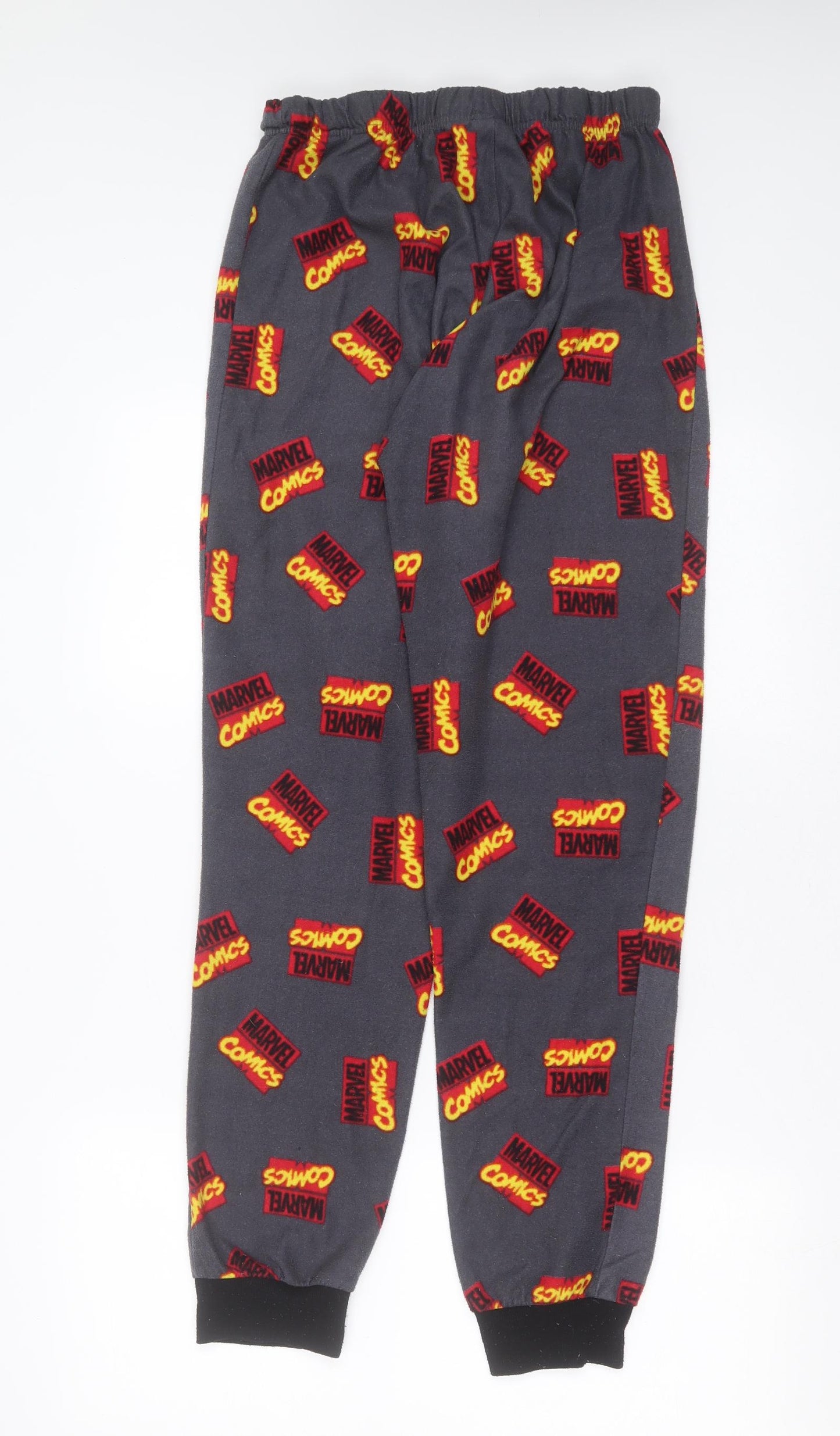 Primark Mens Grey Solid Polyester  Pyjama Pants Size M   - marvel comics
