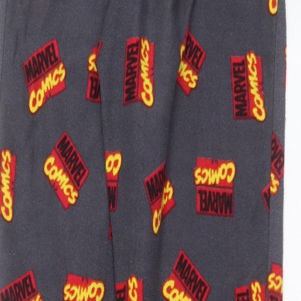 Primark Mens Grey Solid Polyester  Pyjama Pants Size M   - marvel comics