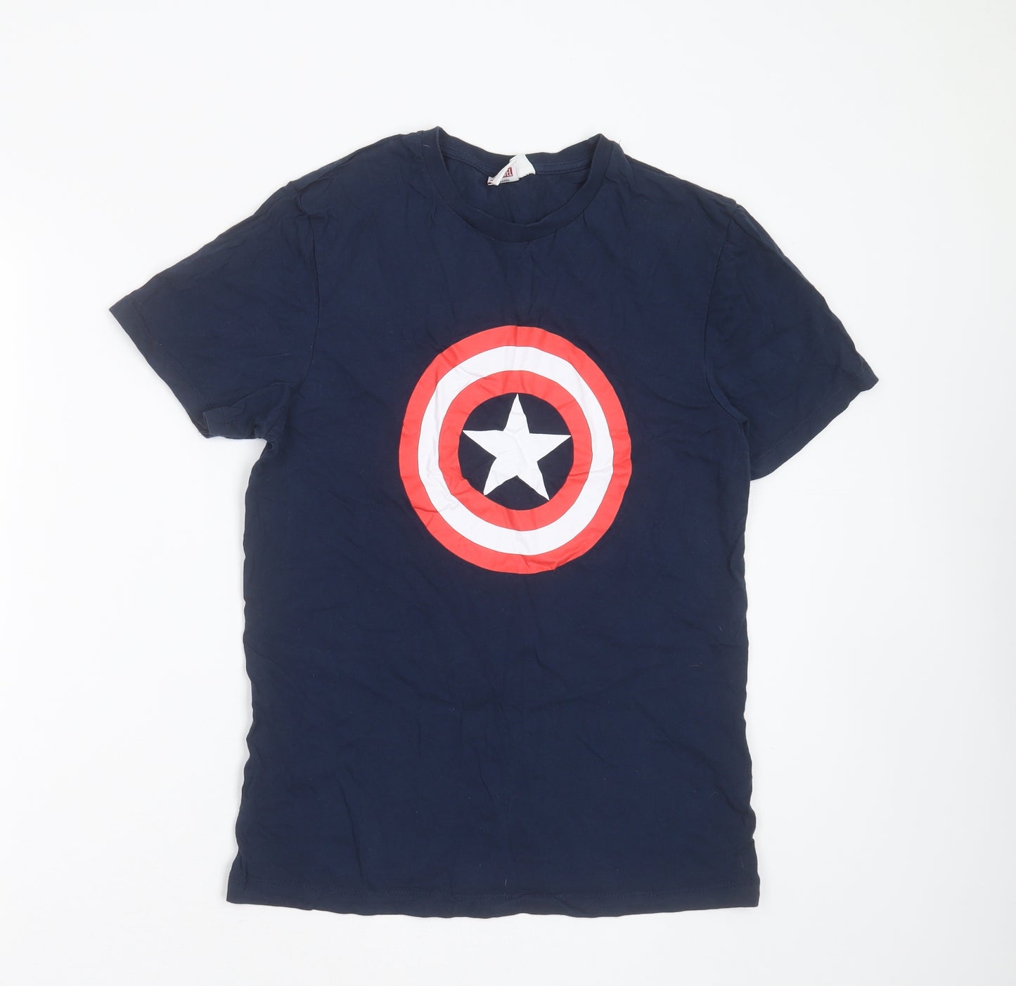 Primark Mens Blue  Cotton  T-Shirt Size M Round Neck  - marvel