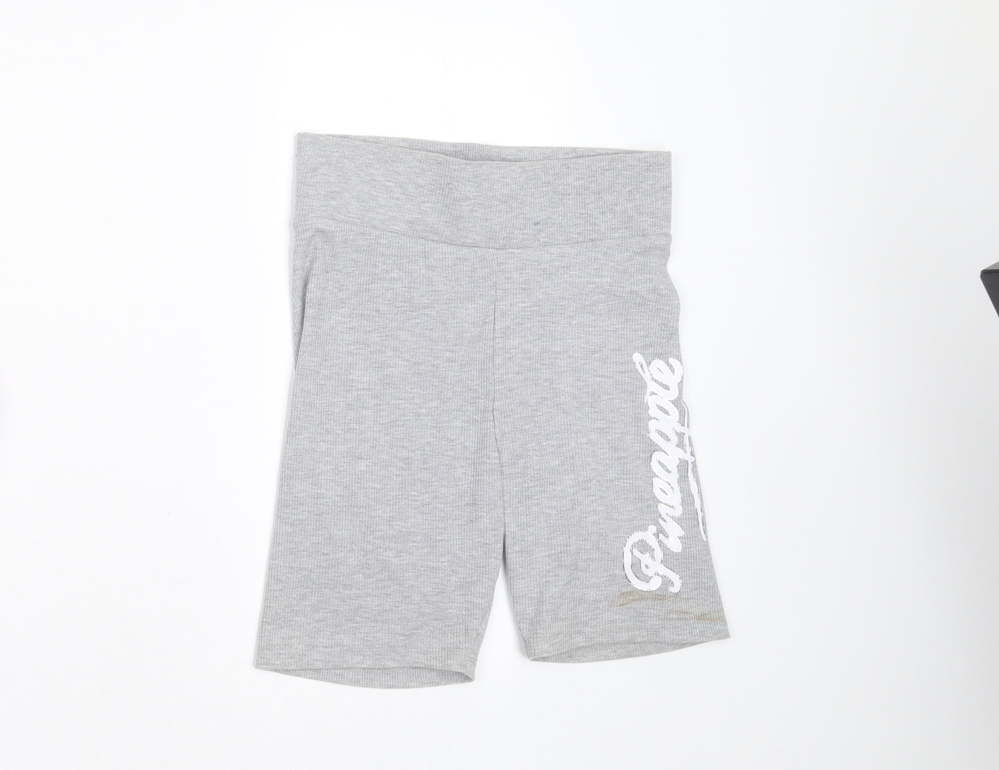 Pineapple dance studios Womens Grey  Polyester Biker Shorts Size XS L7 in Extra-Slim