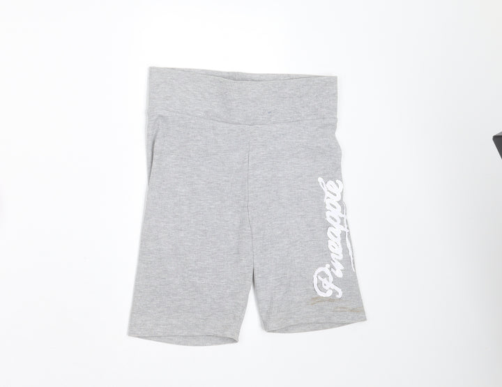 Pineapple dance studios Womens Grey  Polyester Biker Shorts Size XS L7 in Extra-Slim